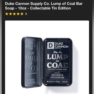 Duke Cannon Supply Co. Lump of Coal Bar Soap - 10oz large full size
